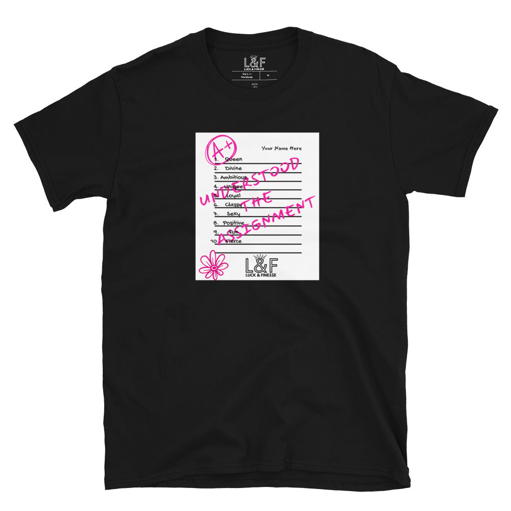 L&F Women's "Assignment" (personalized) Unisex T-Shirt